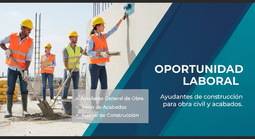 Lee más sobre el artículo Ayudantes de construcción para obra civil y acabados