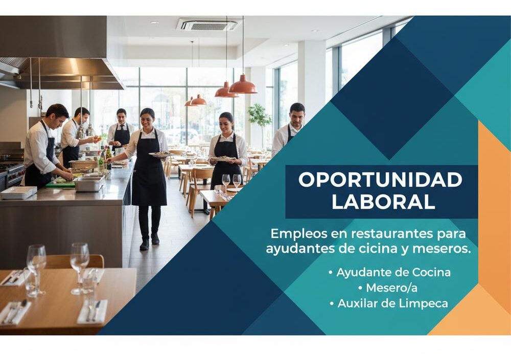 Lee más sobre el artículo Empleos en restaurantes para ayudantes de cocina y meseros