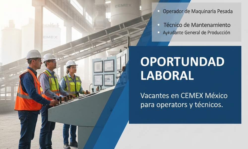 Lee más sobre el artículo Vacantes en CEMEX México para operadores y técnicos